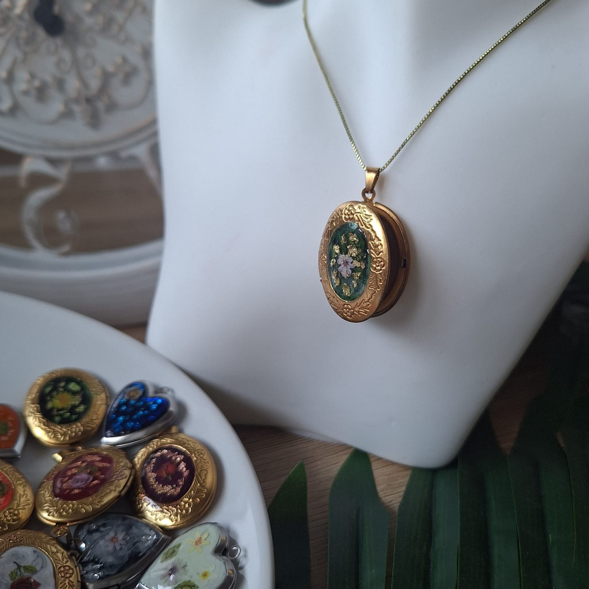Handmade locket — Closed, polished, hers
